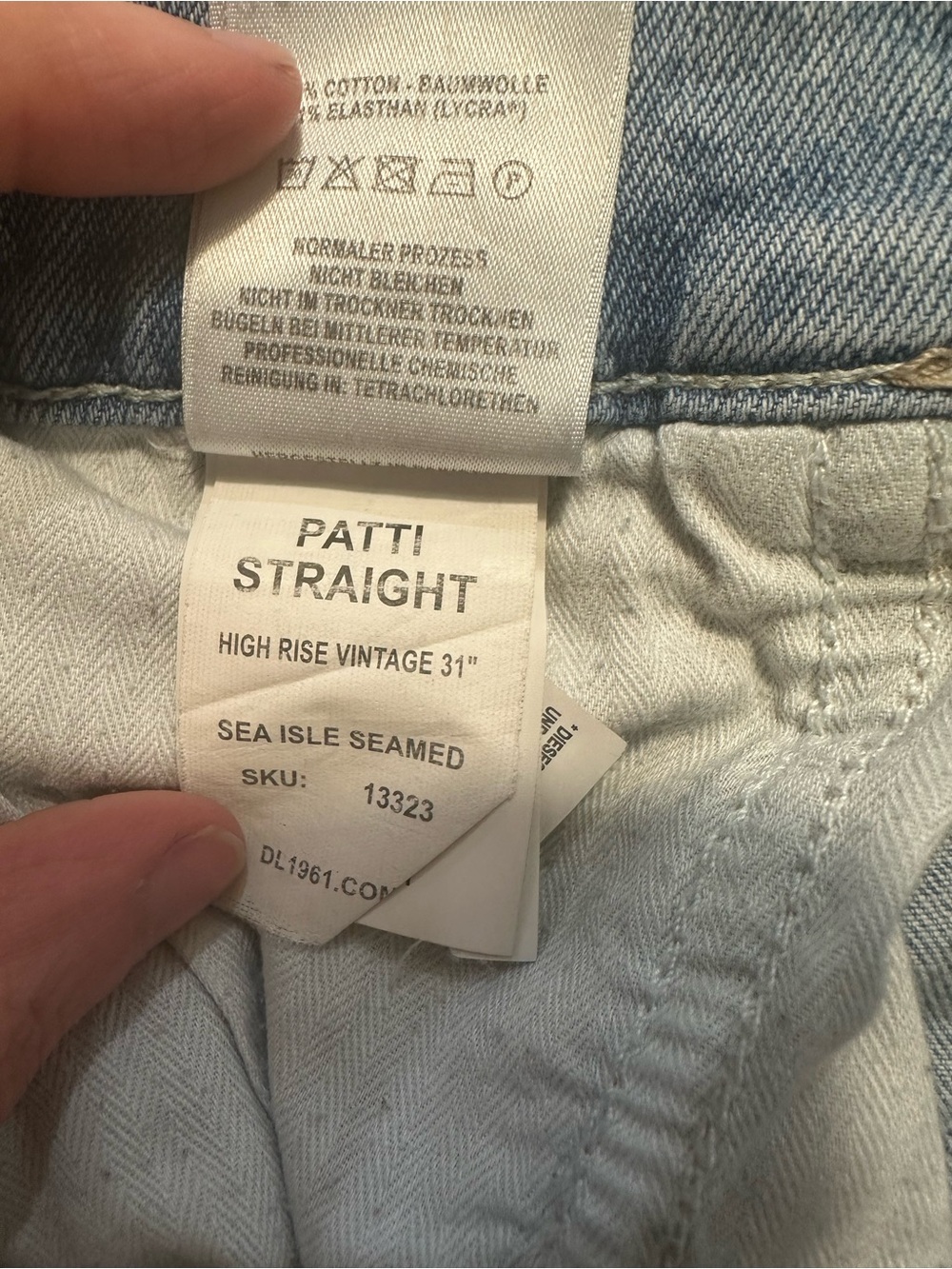 DL1961 Patti Straight High-Rise 31 inch Jeans - Indigo Blue - Picture 11 of 12